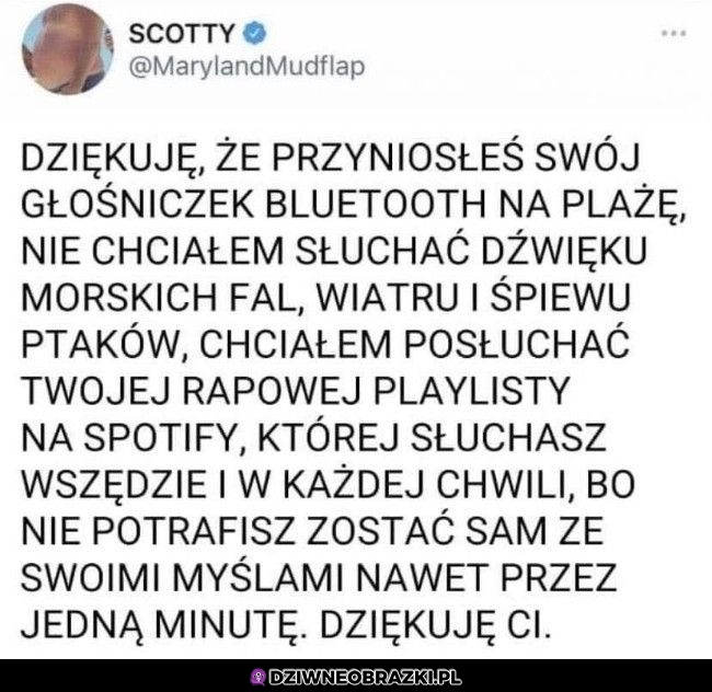 O niczym innym tak nie marzyłem