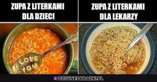 Zupa z literkami