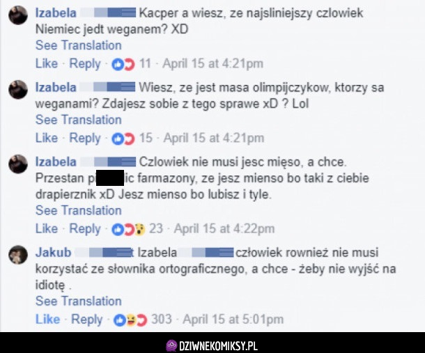 Jak załatwić argumenty weganina