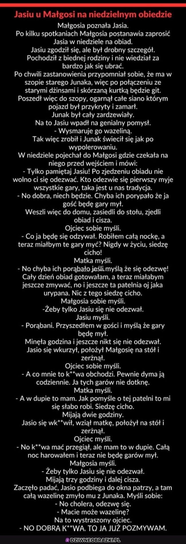 Jaś u Małgosi na obiedzie