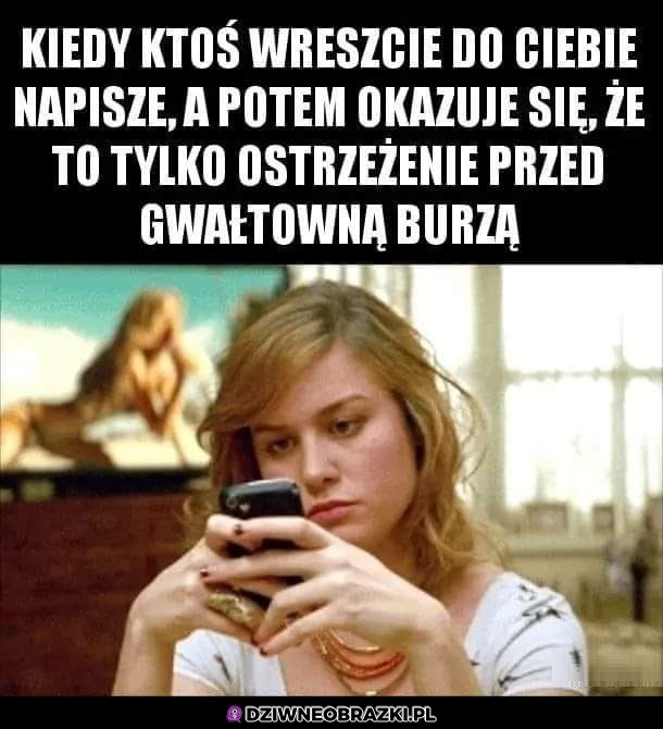 Kiedy w końcu ktoś pisze