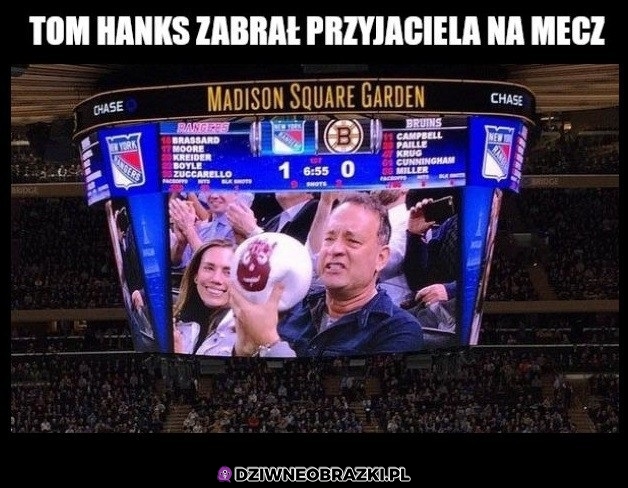 Hanks z przyjacielem