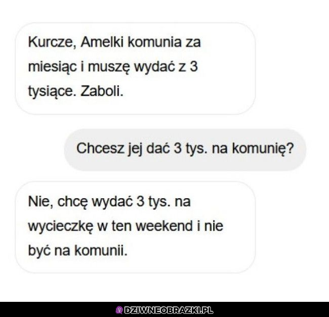 Poważny wydatek na komunię