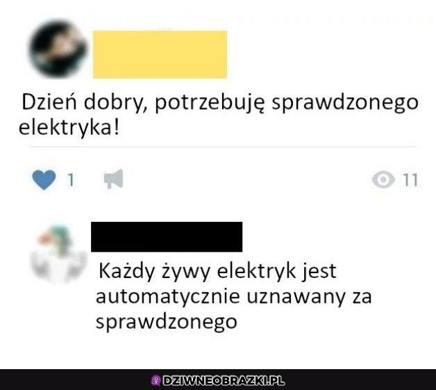 Sprawdzony elektryk