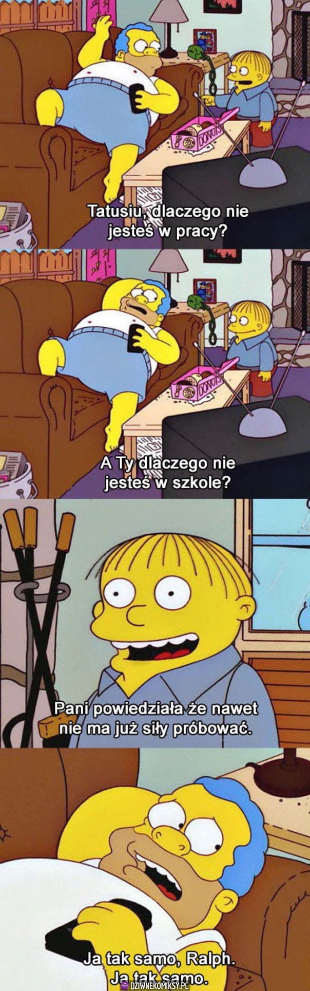 Dlaczego nie jest w pracy