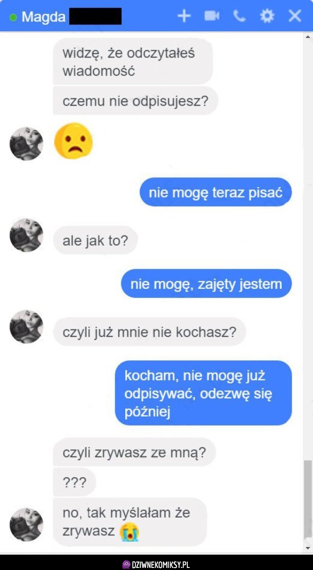 Kiedy ona już wyszła z gimnazjum, ale gimnazjum z niej nie