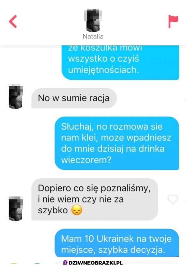 Ciekawe, czy poleciała na niego po tym tekście
