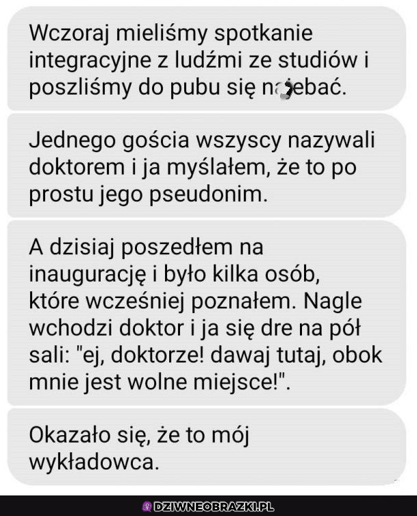 Dobre zapoznanie przed wykładem :P 