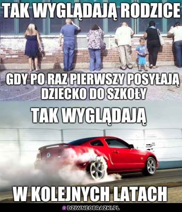 Rodzice pierwszego dnia szkoły