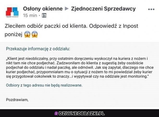 Odbiór paczki