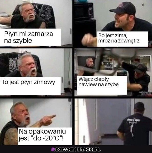 Płyn zamarza