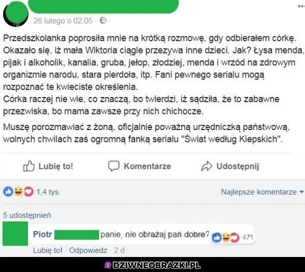 Zgadnijcie dlaczego najadłem się wstydu w przedszkolu