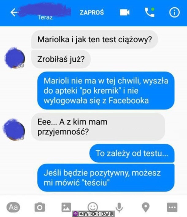 Czy zrobiła test ciążowy?