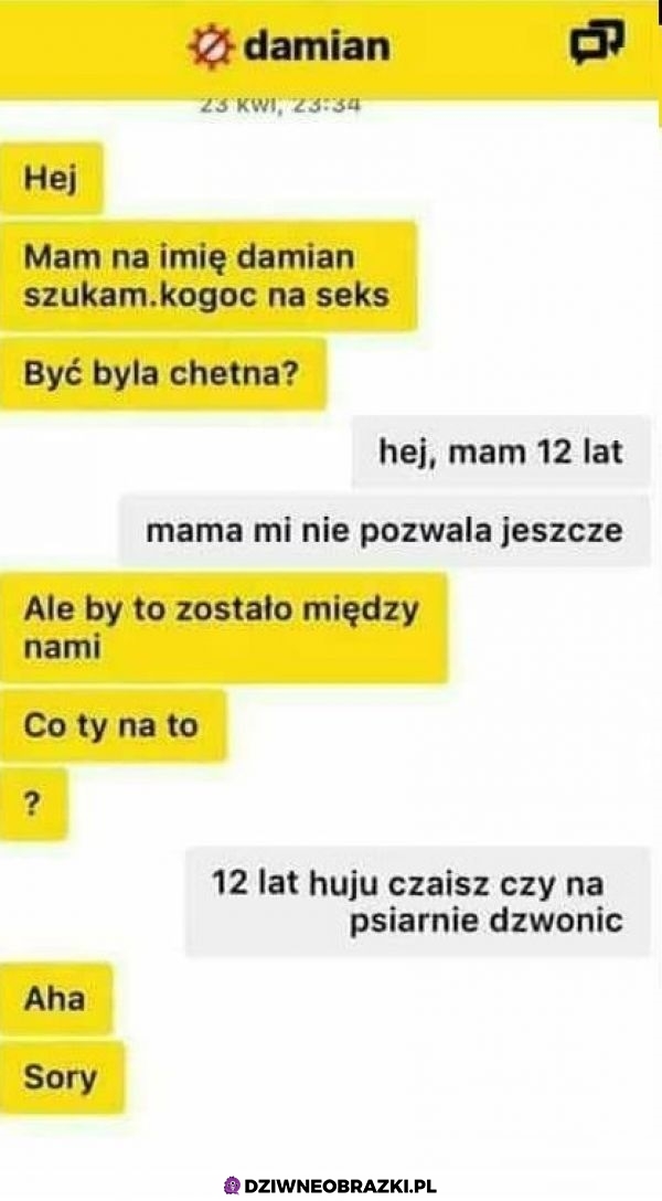 Kiedy trafisz w internecie na 12latkę