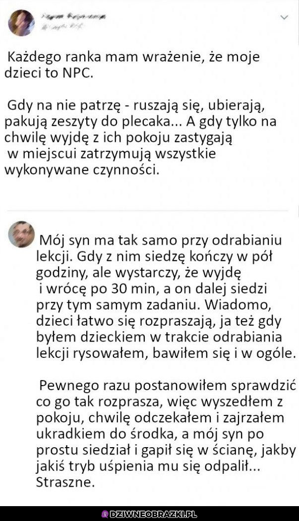 Może faktycznie dzieci to NPC