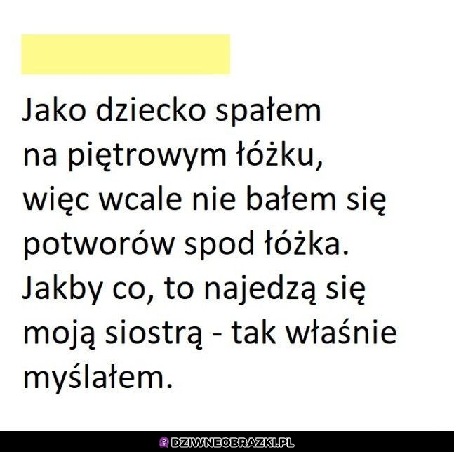 Logiczne jeśli spał na górze