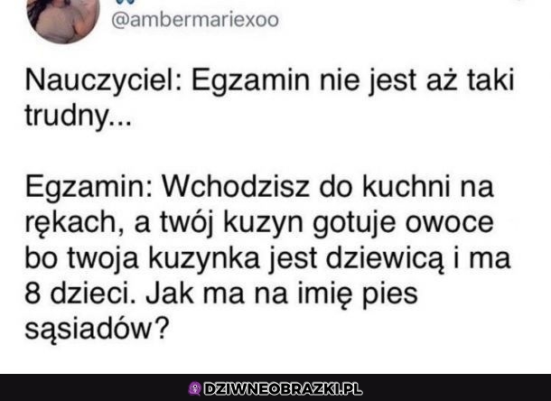 Egzaminy takie są