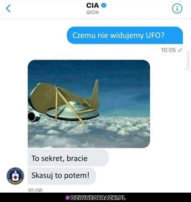 A więc dlatego nie widujemy UFO!