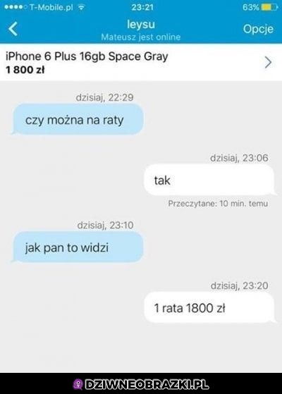 Kiedy próbujesz sprzedać ajfona