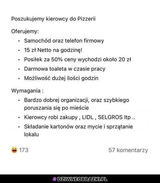 Nie no elegancka oferta pracy