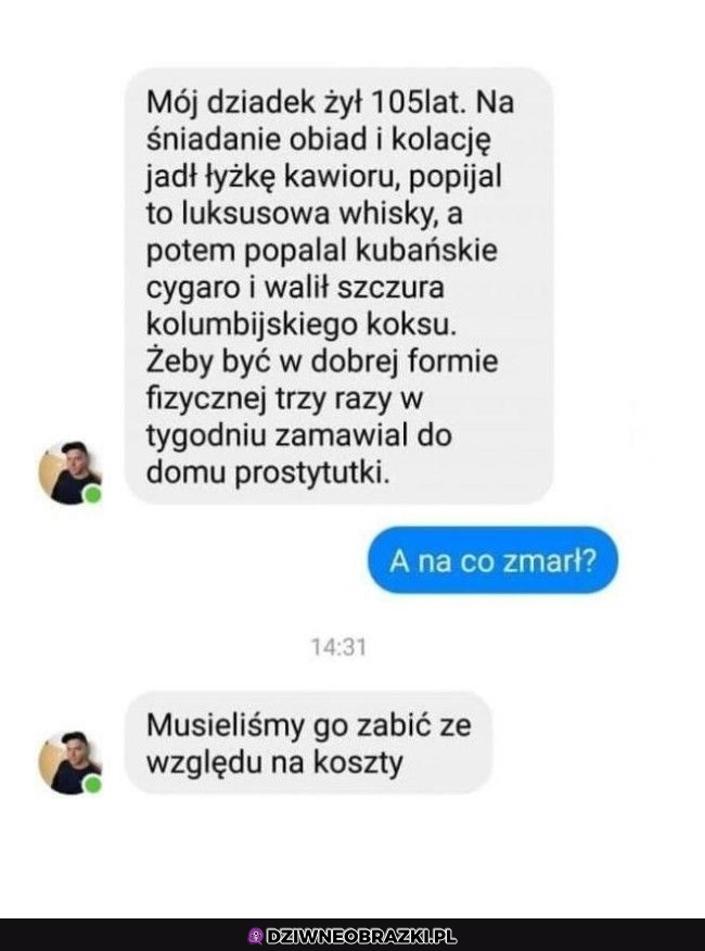 To zrozumiałe co spotkało dziadka