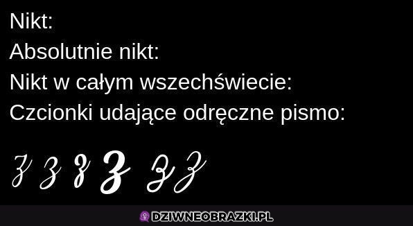 Te czcionki