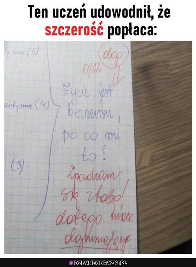 Zawsze warto być szczerym