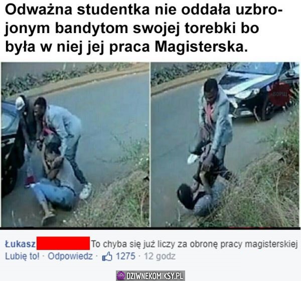 Odważna studentka