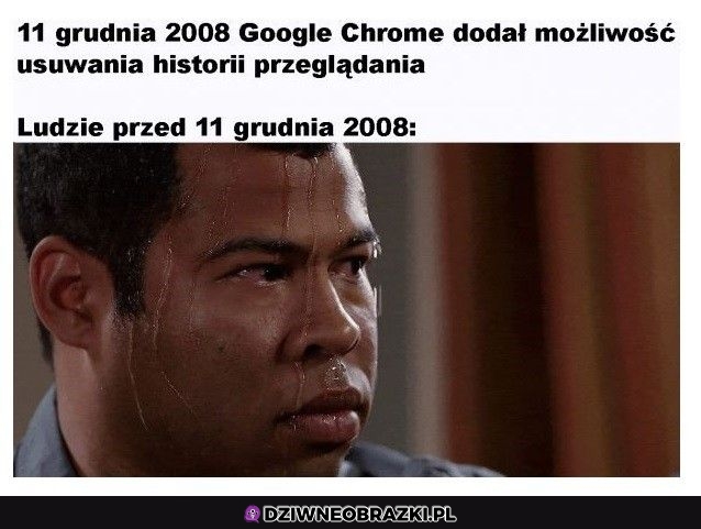 Zanim można było usunąć historię