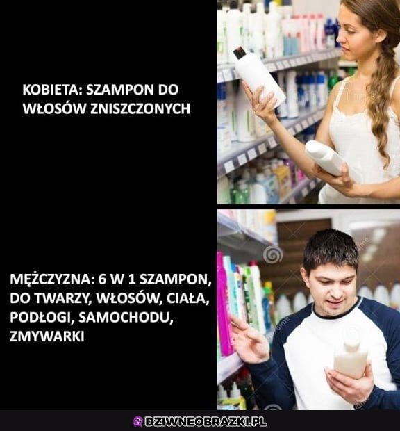 Dwa rodzaje szamponu