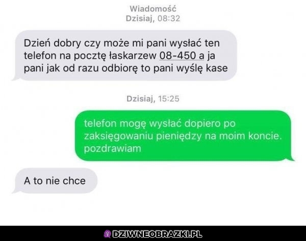 A, to nie