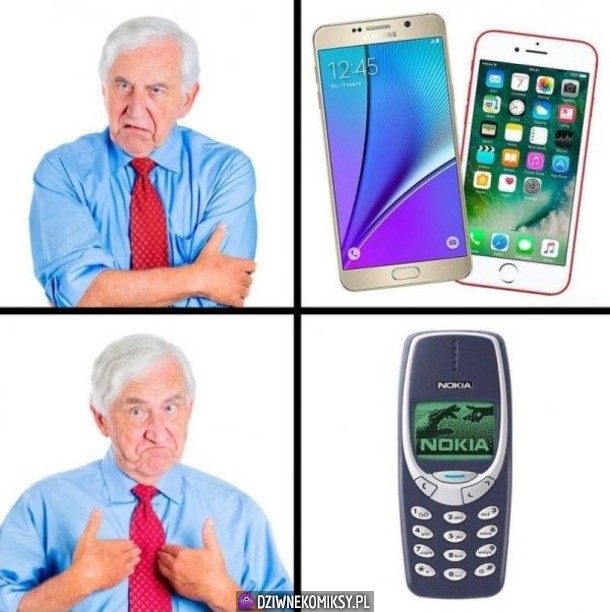 Dziadek z telefonem