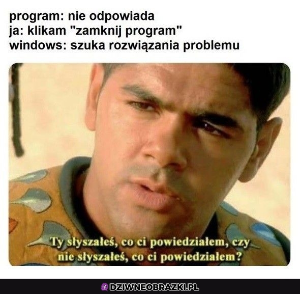 Kiedy program nie odpowiada