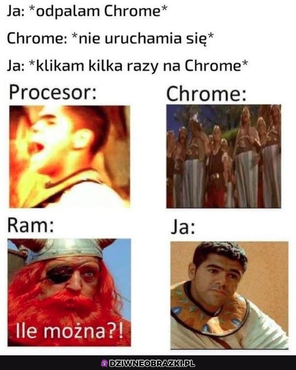 Odpalanie Chrome takie jest