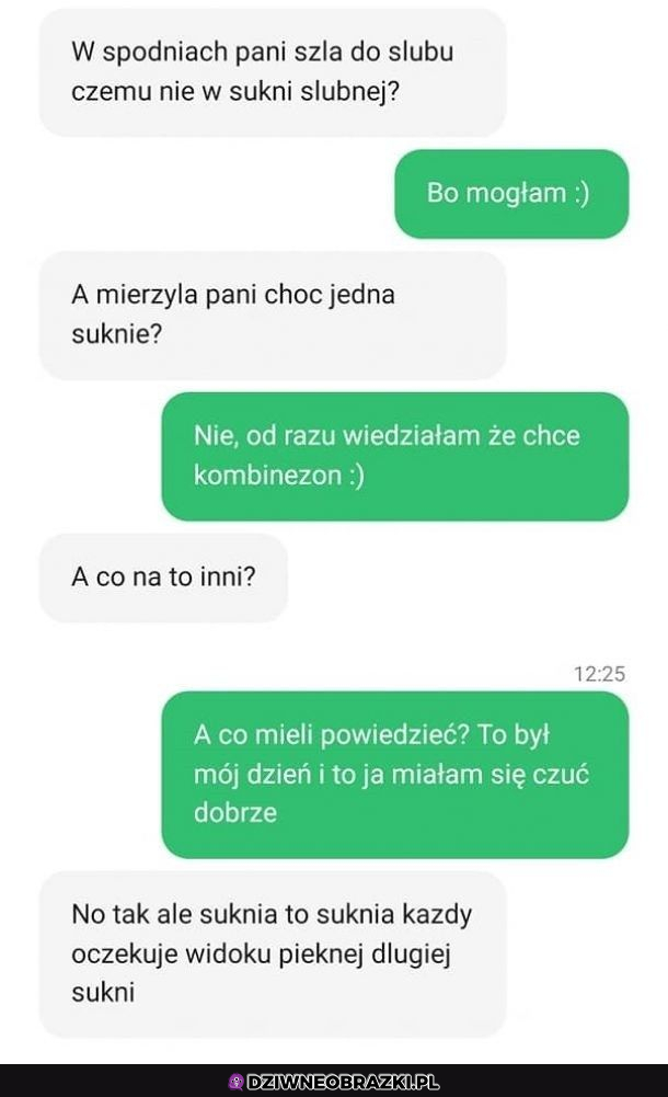 Ale gdzie suknia? 