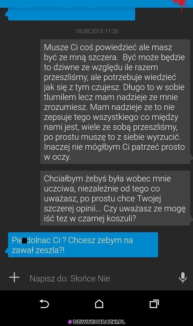 Bardzo poważna wiadomość na bardzo poważny temat