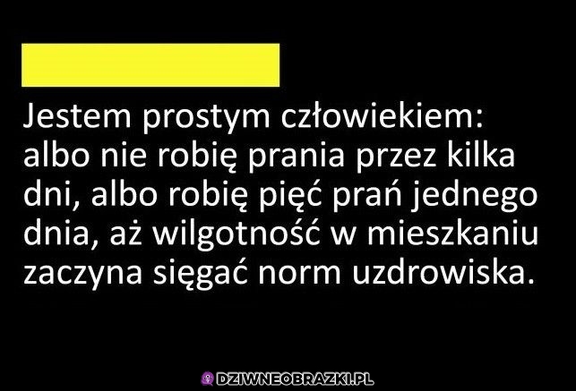 Robienie prania takie jest