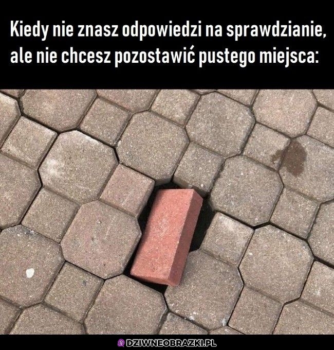 Ten moment na sprawdzianie