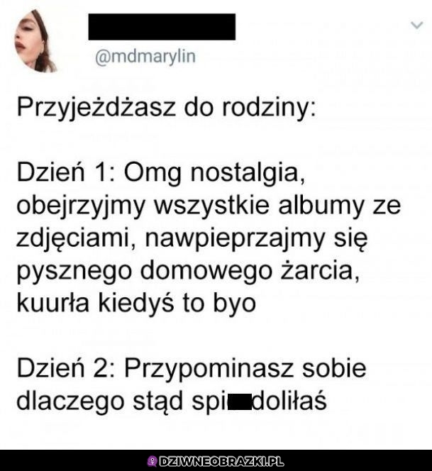 Przyjazdy do rodziny takie są