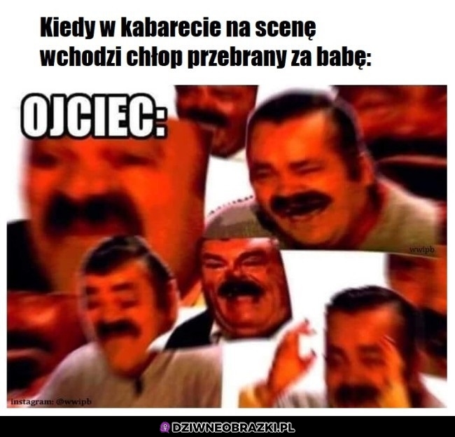 Chłop przebrany za babę!