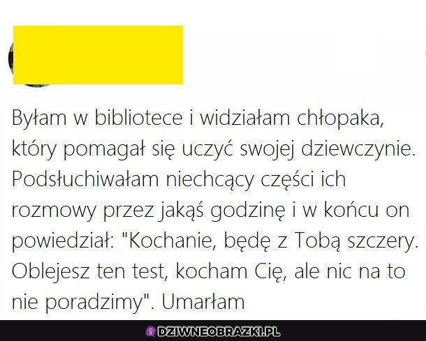 Przynajmniej jest szczery