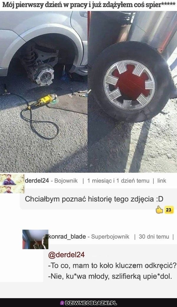 Pierwszy dzień w pracy