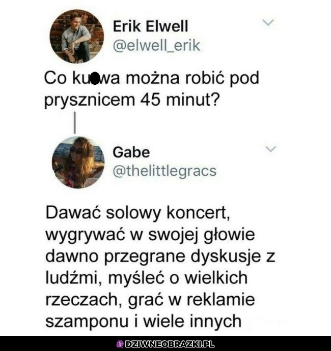 Pod prysznicem