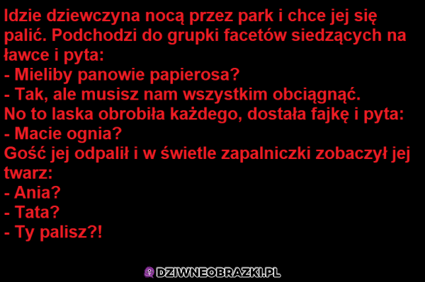 Taka akcja w nocy w parku