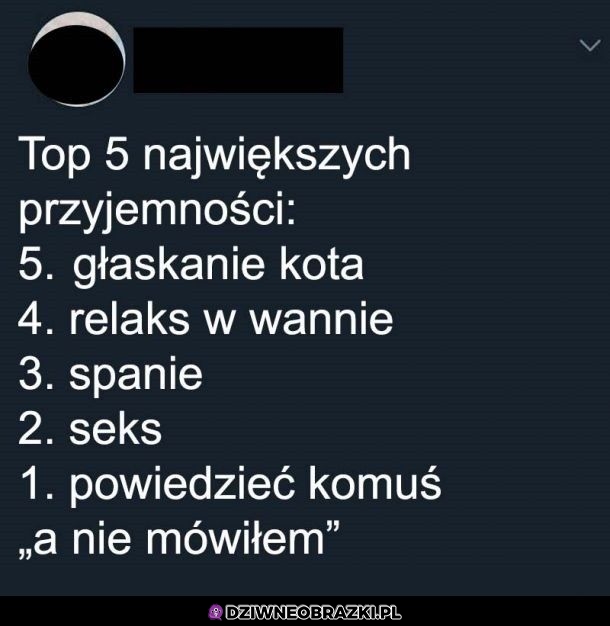 Największe przyjemności