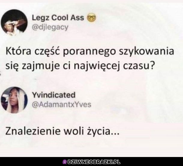Zdecydowanie najwięcej czasu na to potrzebuję
