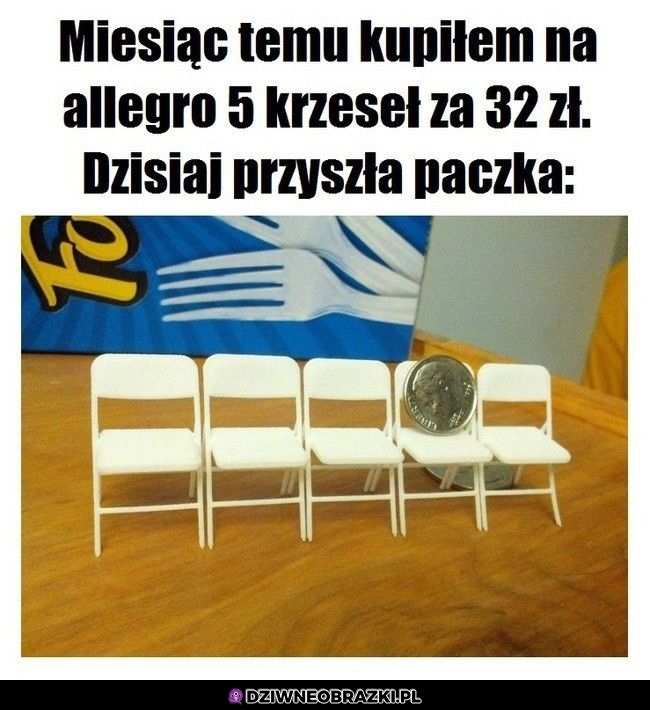 Krzesełka z Allegro