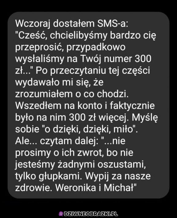 Kiedy dostajesz taką wiadomość