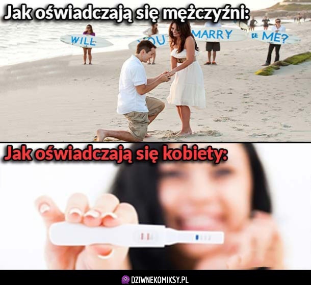 Oświadczyny faceci vs laski