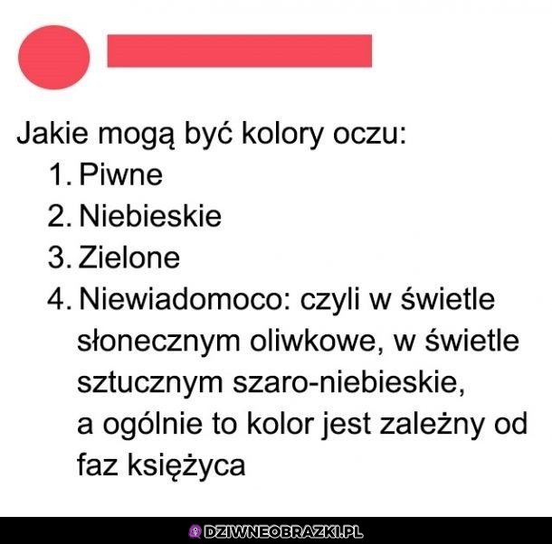 Kolory oczu